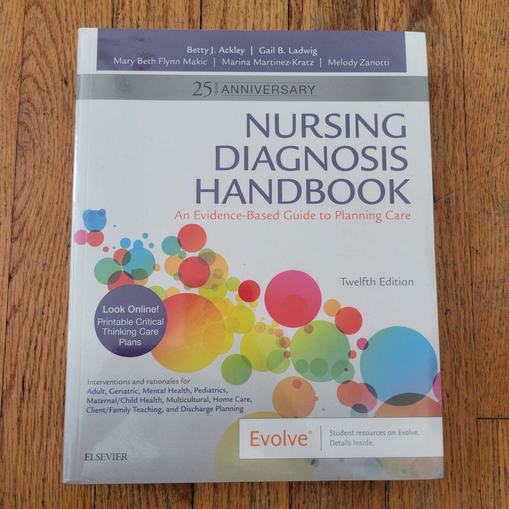 Elsevier Nursing Diagnosis Handbook 12th Ed 25th Ann NEW College Textbook Study